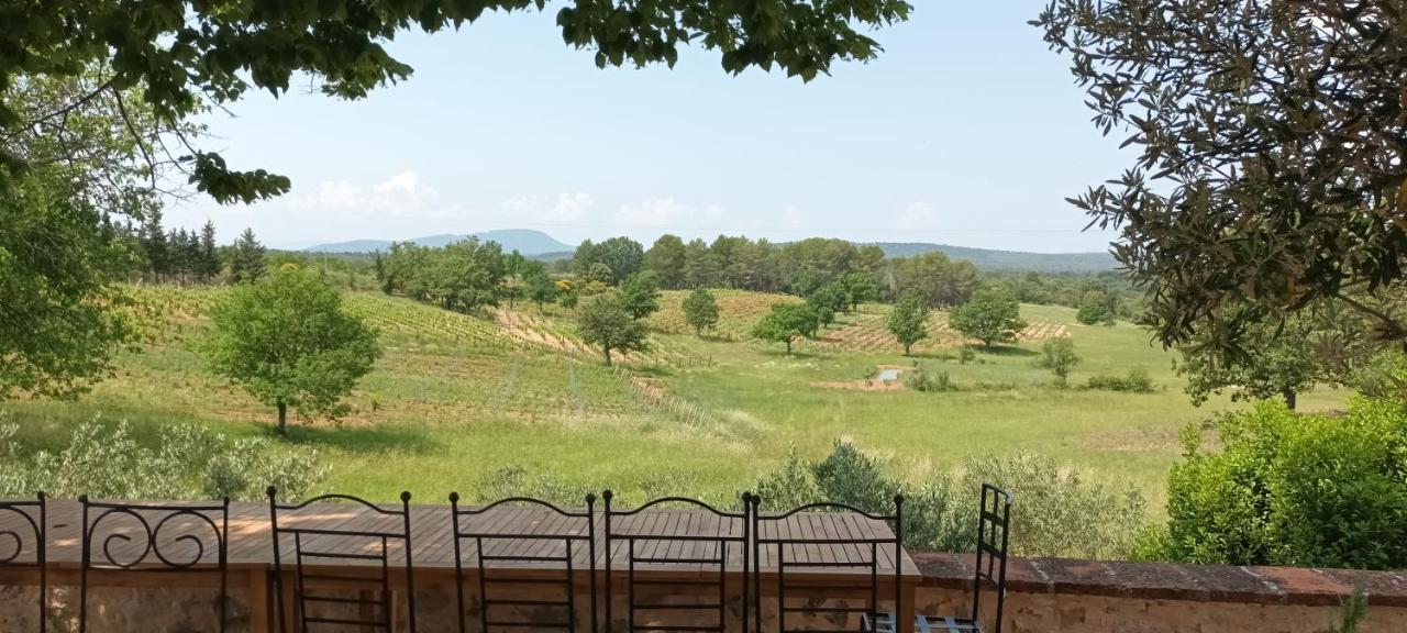 Bastide Au Milieu Des Vignes Et Des Oliviers Aups Villa Bagian luar foto
